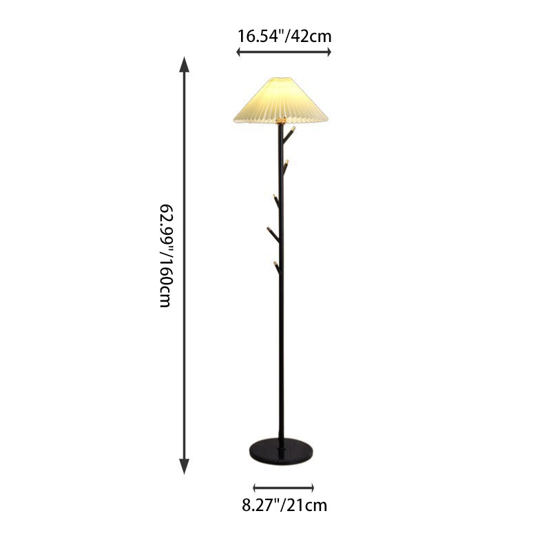Moderne minimalistische Stehlampe aus Eisen, PVC-Stoff und Marmor mit 1 Licht für das Wohnzimmer 