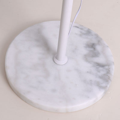 Moderne minimalistische Stehlampe aus Eisen, PVC-Stoff und Marmor mit 1 Licht für das Wohnzimmer 