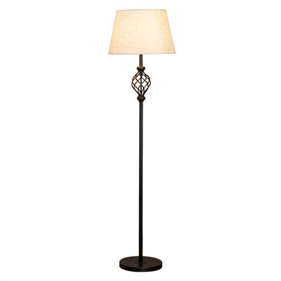 Modern Minimalist Iron Fabric Vertical 1-Light Standing Floor Lamps For Living Room