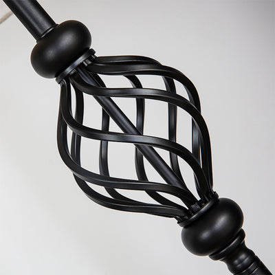 Modern Minimalist Iron Fabric Vertical 1-Light Standing Floor Lamps For Living Room