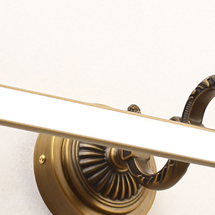 Traditionelle Vintage Lange Kupfer-PC-LED-Wandleuchte Waschtischlampe für Badezimmer 