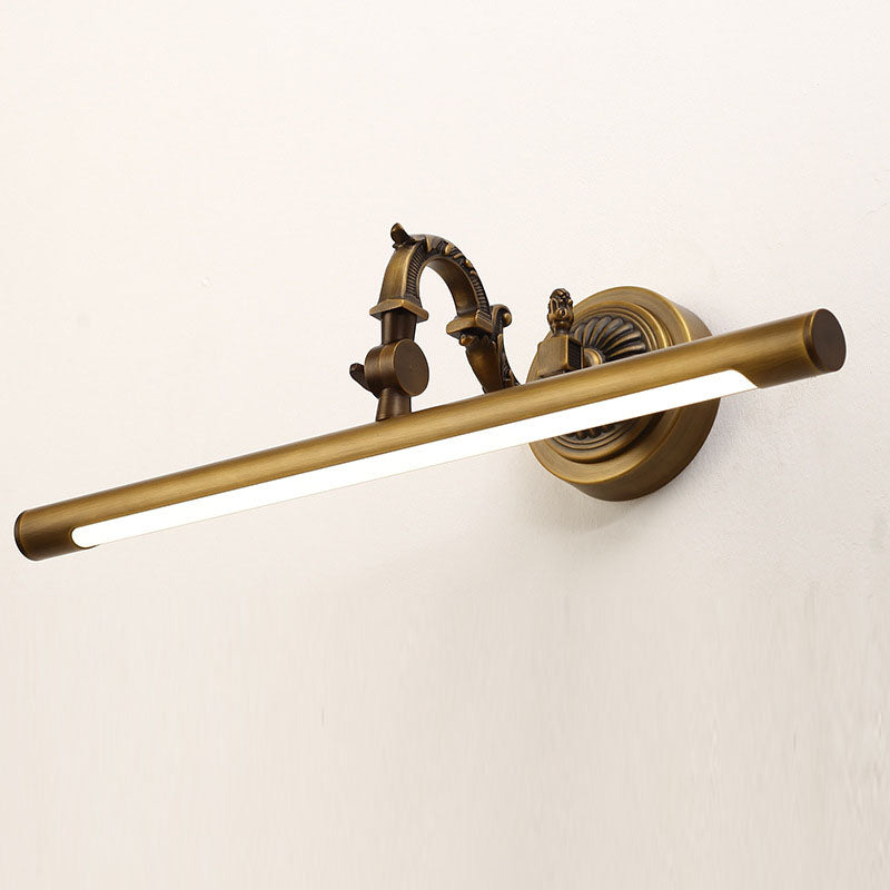 Traditionelle Vintage Lange Kupfer-PC-LED-Wandleuchte Waschtischlampe für Badezimmer 