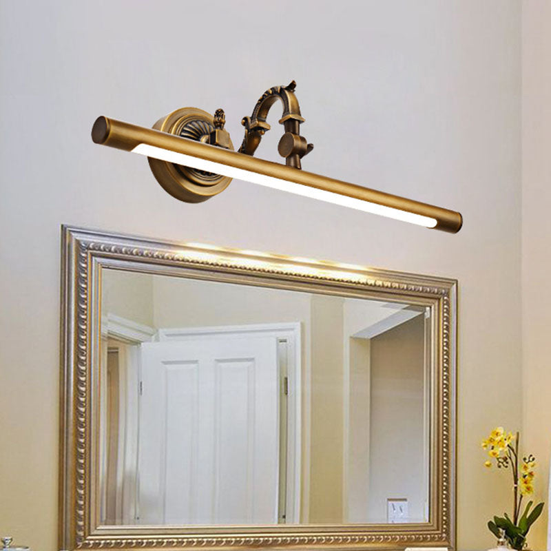 Traditionelle Vintage Lange Kupfer-PC-LED-Wandleuchte Waschtischlampe für Badezimmer 
