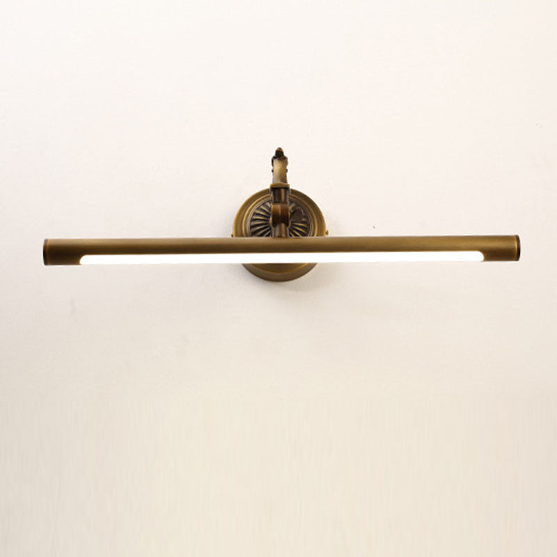 Traditionelle Vintage Lange Kupfer-PC-LED-Wandleuchte Waschtischlampe für Badezimmer 