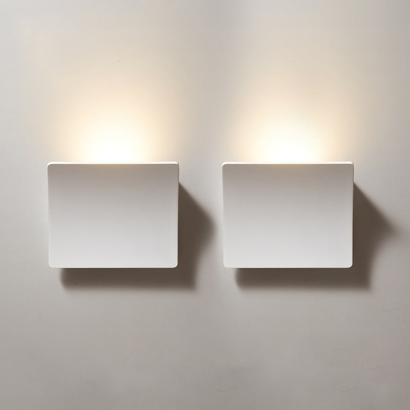 Moderne minimalistische Aluminium-Acryl-Quadrat-LED-Wandleuchte für das Schlafzimmer 