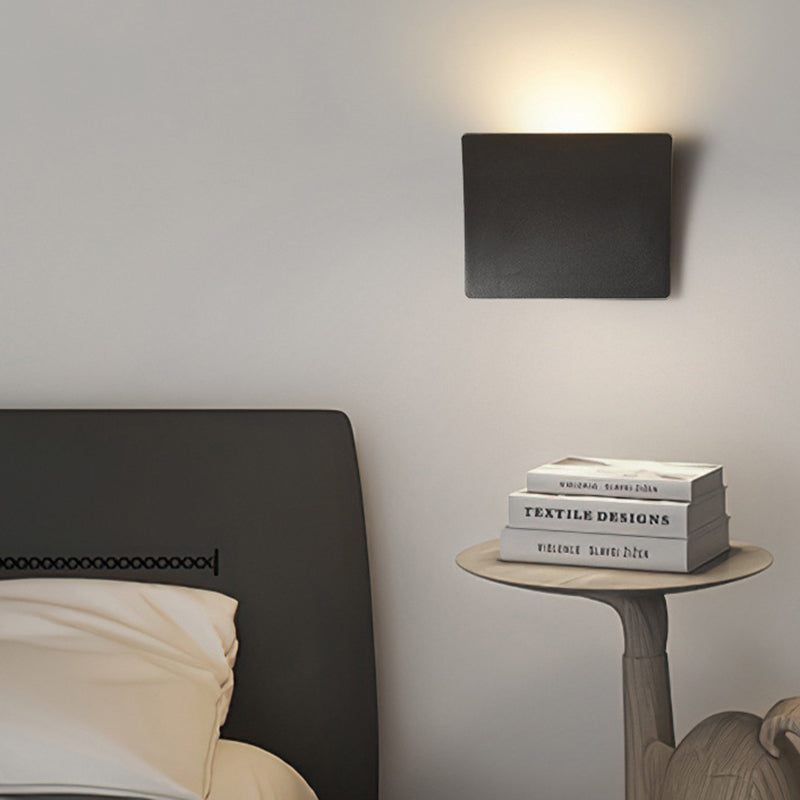 Moderne minimalistische Aluminium-Acryl-Quadrat-LED-Wandleuchte für das Schlafzimmer 
