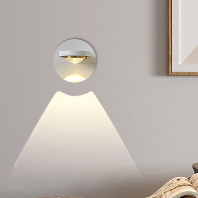 Lámpara de pared LED de acrílico de aluminio de hierro cuadrado esférico giratorio de simplicidad moderna para dormitorio 