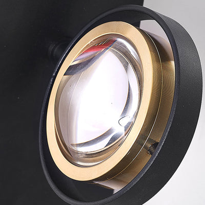 Lámpara de pared LED de acrílico de aluminio de hierro cuadrado esférico giratorio de simplicidad moderna para dormitorio 