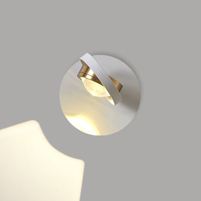 Lámpara de pared LED de acrílico de aluminio de hierro cuadrado esférico giratorio de simplicidad moderna para dormitorio 