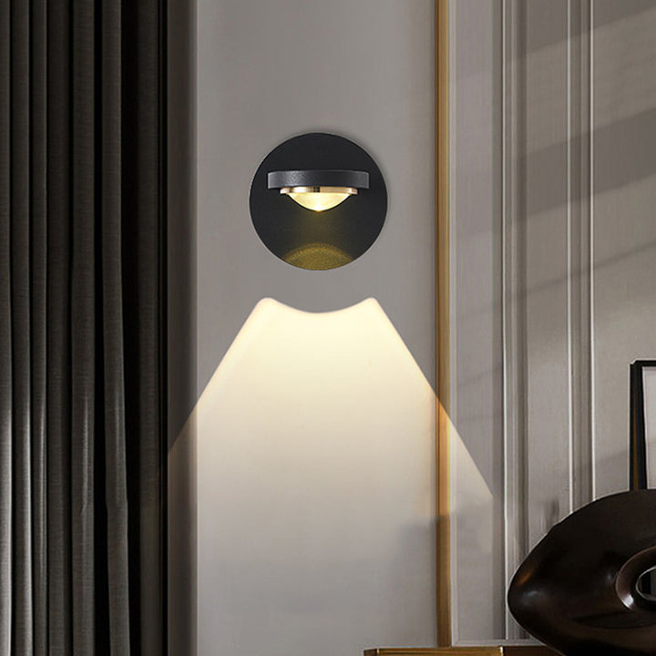 Modern Simplicity Rotatable Spherical Square Iron Aluminum Acrylic LED Wall Sconce Lamp For Bedroom