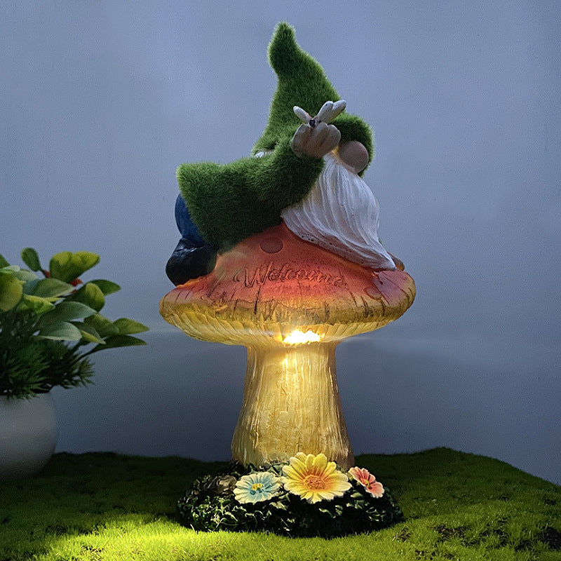 モダンアールデコ防水ソーラーグノーム樹脂LED屋外ライトガーデン用ランドスケープ照明 