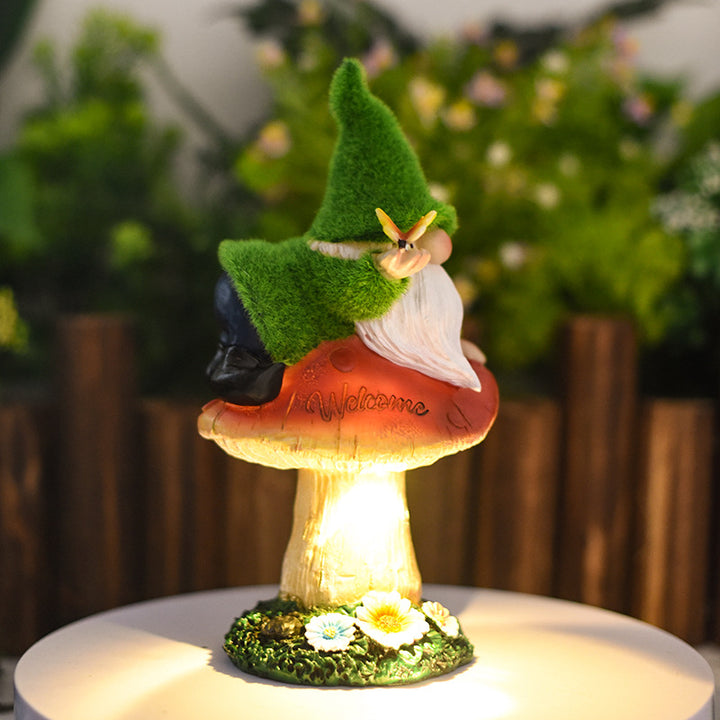 モダンアールデコ防水ソーラーグノーム樹脂LED屋外ライトガーデン用ランドスケープ照明 