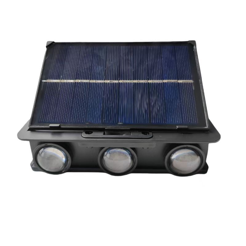 Lámpara de Aplique de Pared LED Solar Cuadrada Impermeable de Simplicidad Moderna de ABS para Jardín 