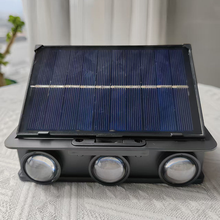 Lámpara de Aplique de Pared LED Solar Cuadrada Impermeable de Simplicidad Moderna de ABS para Jardín 