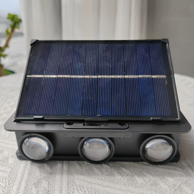 Modern Simplicity Waterproof Square Solar ABS LED Wall Sconce Lamp For Garden