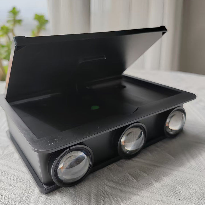 Lámpara de Aplique de Pared LED Solar Cuadrada Impermeable de Simplicidad Moderna de ABS para Jardín 