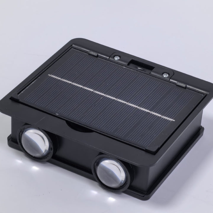Lámpara de Aplique de Pared LED Solar Cuadrada Impermeable de Simplicidad Moderna de ABS para Jardín 
