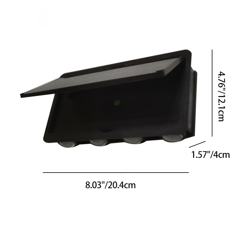Lámpara de Aplique de Pared LED Solar Cuadrada Impermeable de Simplicidad Moderna de ABS para Jardín 