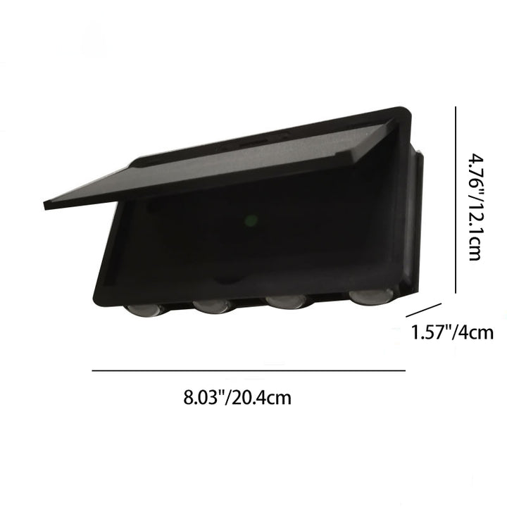 Lámpara de Aplique de Pared LED Solar Cuadrada Impermeable de Simplicidad Moderna de ABS para Jardín 