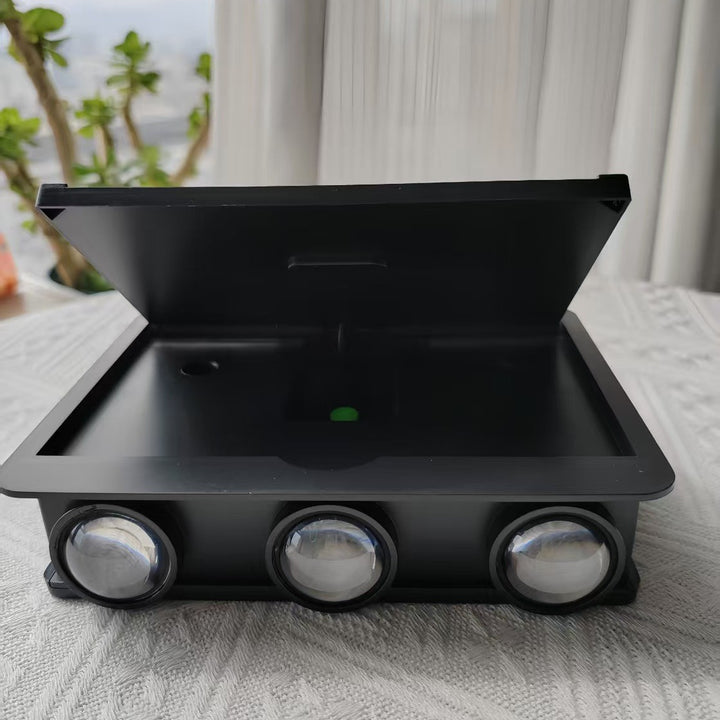 Lámpara de Aplique de Pared LED Solar Cuadrada Impermeable de Simplicidad Moderna de ABS para Jardín 