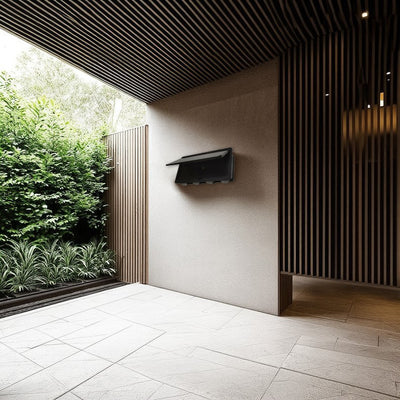 Modern Simplicity Waterproof Square Solar ABS LED Wall Sconce Lamp For Garden