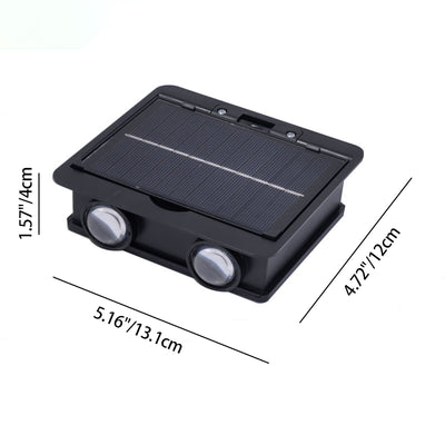 Modern Simplicity Waterproof Square Solar ABS LED Wall Sconce Lamp For Garden
