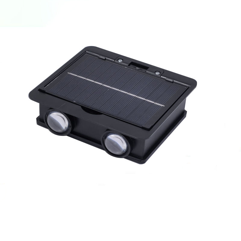 Lámpara de Aplique de Pared LED Solar Cuadrada Impermeable de Simplicidad Moderna de ABS para Jardín 