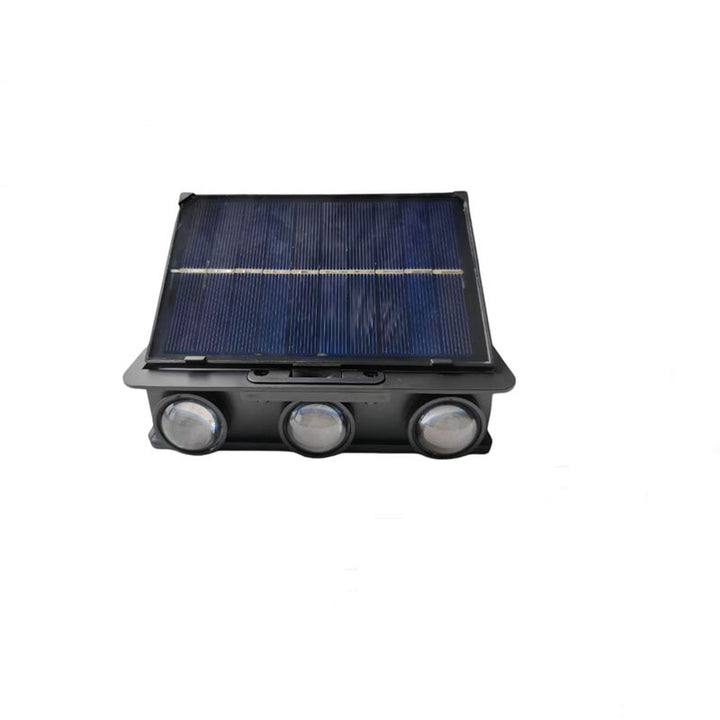 Lámpara de Aplique de Pared LED Solar Cuadrada Impermeable de Simplicidad Moderna de ABS para Jardín 