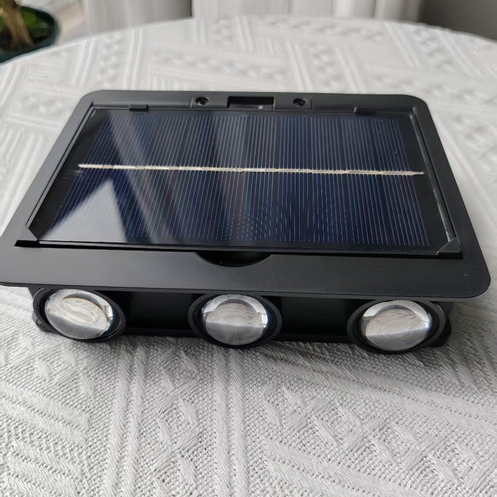 Lámpara de Aplique de Pared LED Solar Cuadrada Impermeable de Simplicidad Moderna de ABS para Jardín 