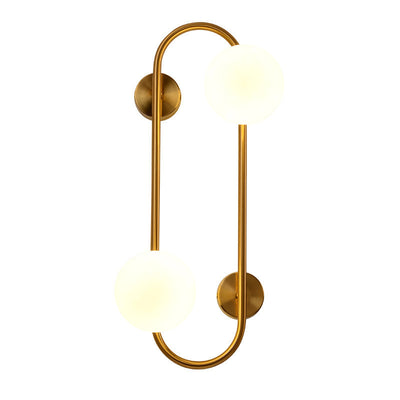 Modern Minimalist Geometric Lines Iron Glass 2/4-Light Wall Sconce Lamp For Bedroom