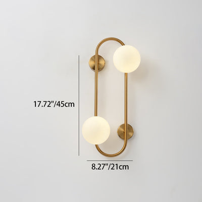 Modern Minimalist Geometric Lines Iron Glass 2/4-Light Wall Sconce Lamp For Bedroom