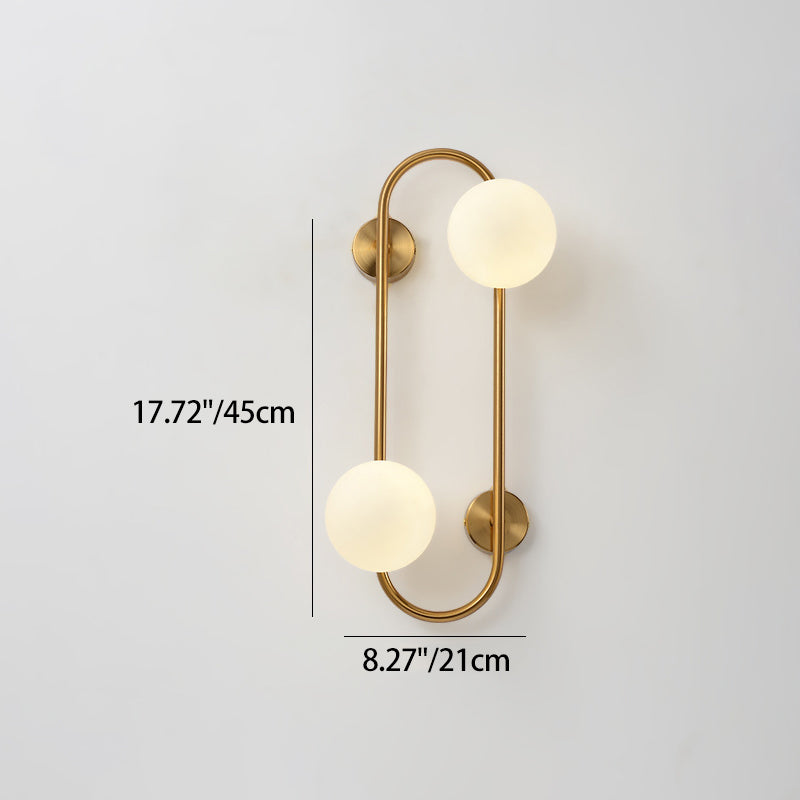 Modern Minimalist Geometric Lines Iron Glass 2/4-Light Wall Sconce Lamp For Bedroom