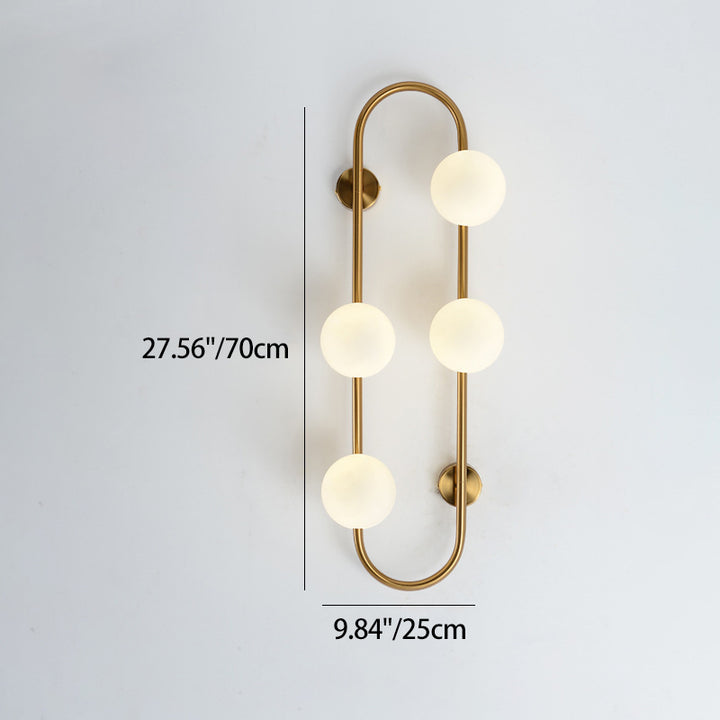Lámpara Aplique de Pared de Hierro y Vidrio con Líneas Geométricas Minimalistas Modernas de 2/4 Luces Para Dormitorio 