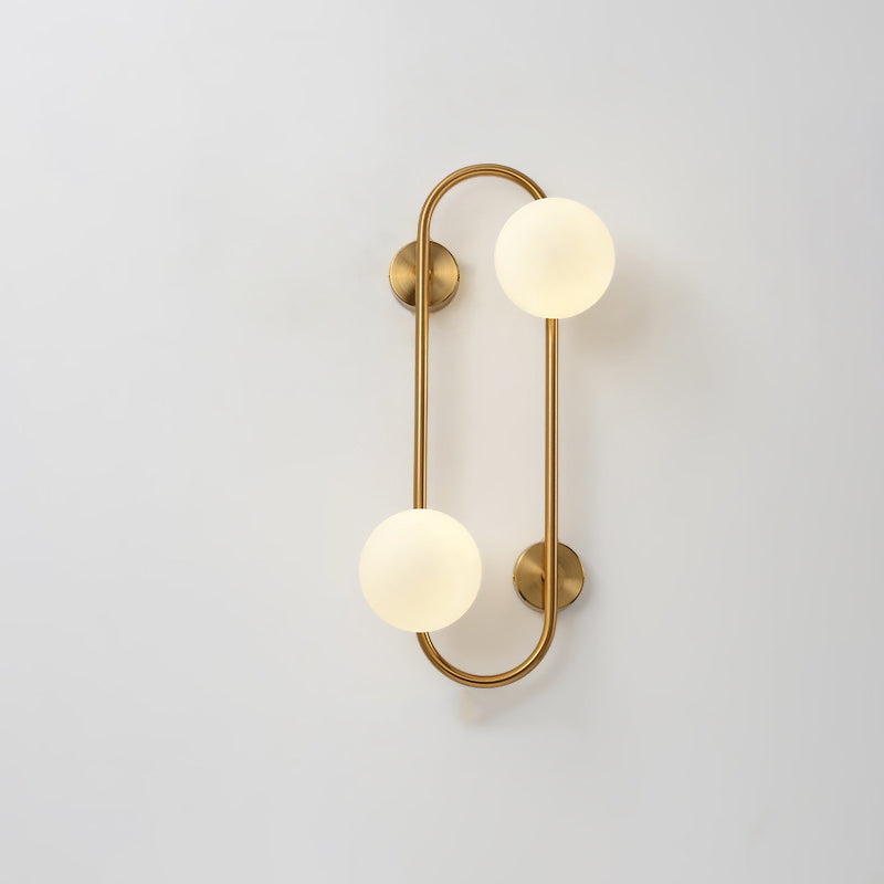 Lámpara Aplique de Pared de Hierro y Vidrio con Líneas Geométricas Minimalistas Modernas de 2/4 Luces Para Dormitorio 