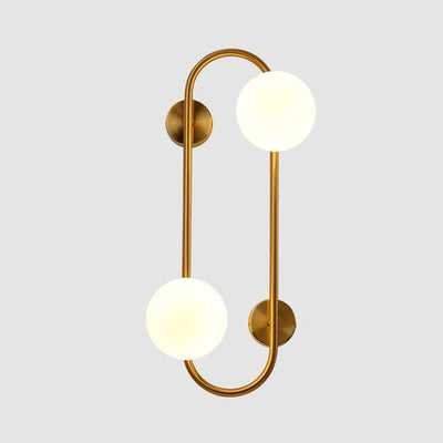 Modern Minimalist Geometric Lines Iron Glass 2/4-Light Wall Sconce Lamp For Bedroom