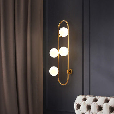 Modern Minimalist Geometric Lines Iron Glass 2/4-Light Wall Sconce Lamp For Bedroom