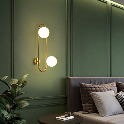 Modern Minimalist Geometric Lines Iron Glass 2/4-Light Wall Sconce Lamp For Bedroom