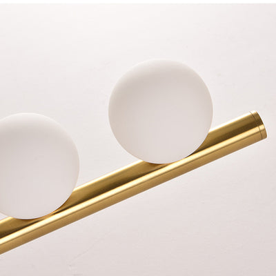 Lámpara de Aplique de Pared de 3 Luces de Vidrio y Hierro Metálico Lineal de Simplicidad Moderna para Dormitorio 
