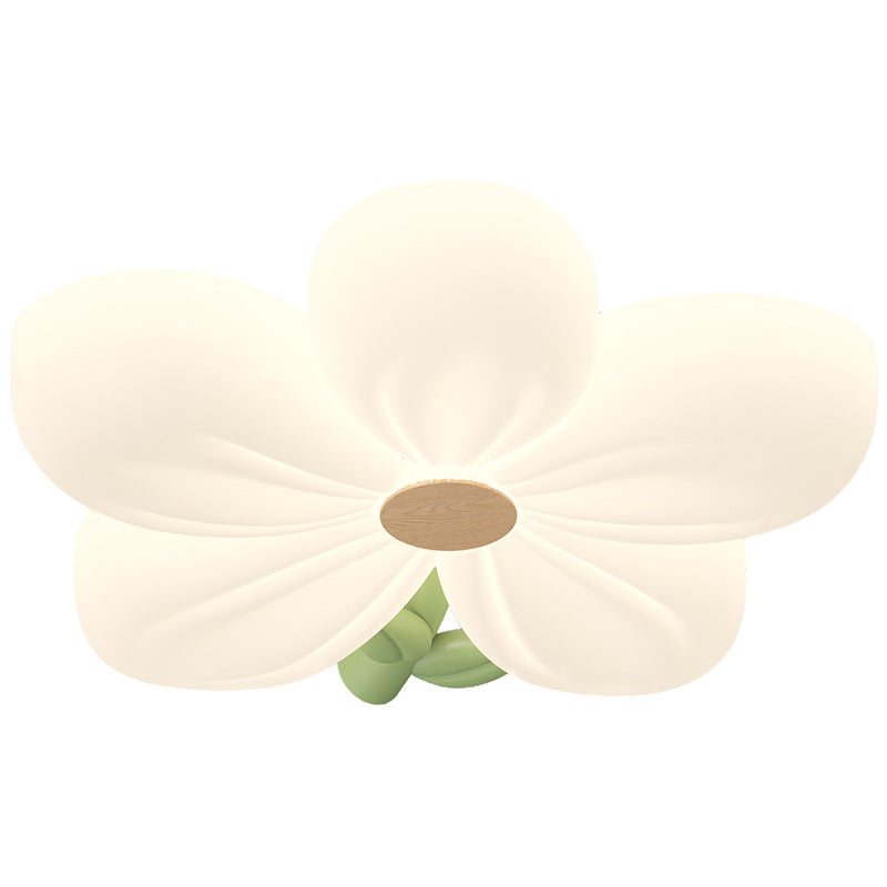 Contemporary Creative Kids Flower Shaped Iron Plastic LED Flush Mount Ceiling Light For Bedroom