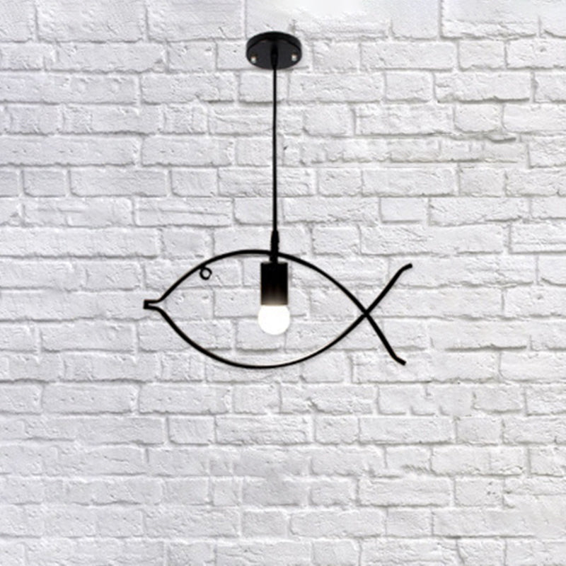 Contemporary Industrial Fish Line Iron 1/3-Light Pendant Light For Dining Room