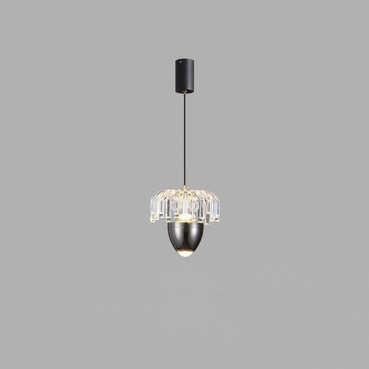 Suspension LED en aluminium et acrylique en forme de pomme de pin traditionnelle française pour chambre 