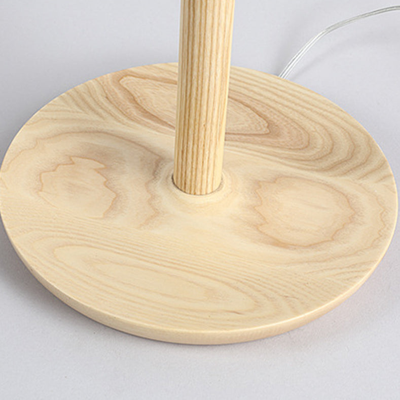Modern Minimalist Cylindrical Ash Iron Fabric 1-Light Standing Floor Lamp For Bedroom