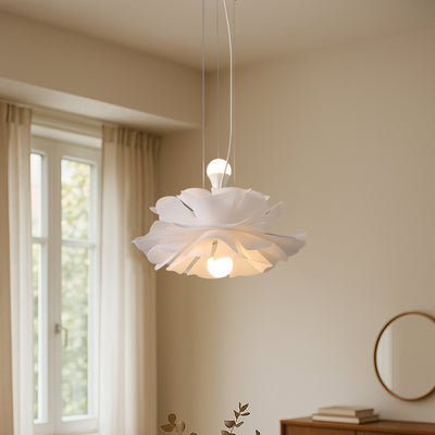 Modern Art Deco Petal Shaped Iron Acrylic 2-Light Pendant Light For Bedroom