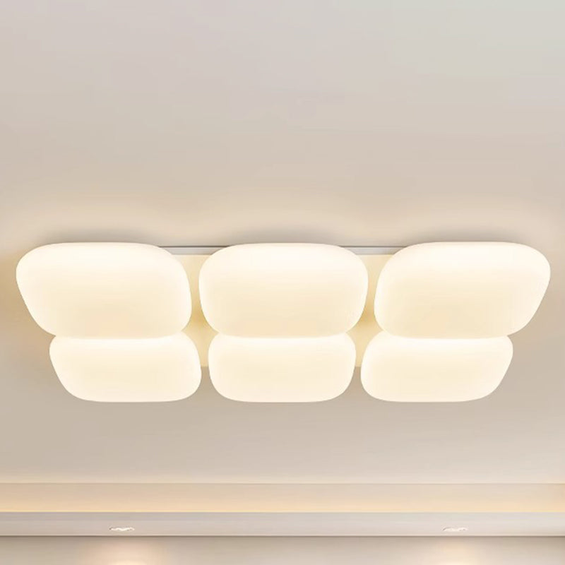 Plafonnier LED carré en fer minimaliste moderne pour chambre à coucher 
