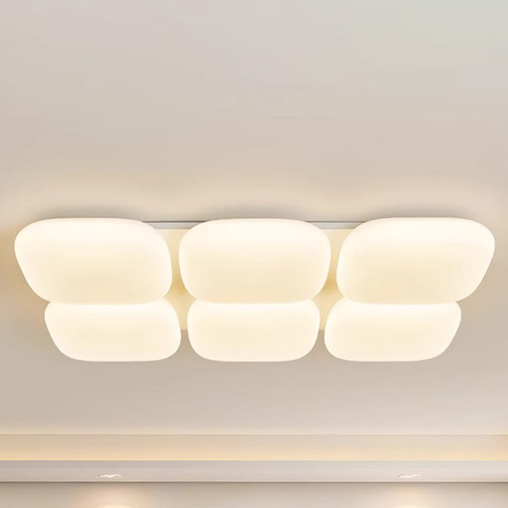 Plafonnier LED carré en fer minimaliste moderne pour chambre à coucher 