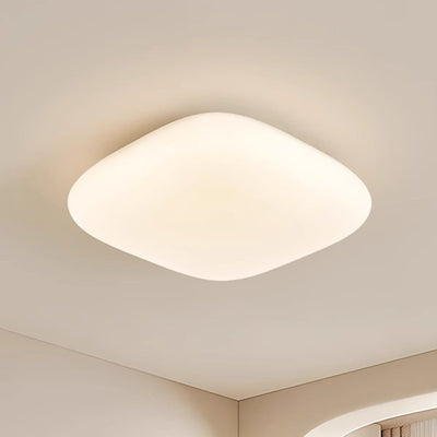 Modern Minimalist Square Iron PE LED Flush Mount Ceiling Light For Bedroom