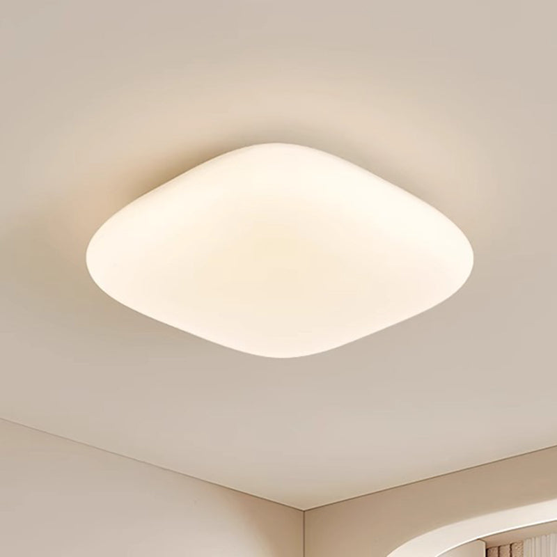 Modern Minimalist Square Iron PE LED Flush Mount Ceiling Light For Bedroom