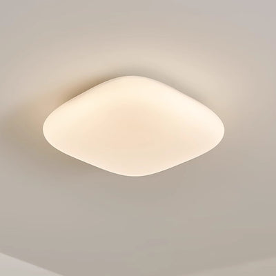 Modern Minimalist Square Iron PE LED Flush Mount Ceiling Light For Bedroom