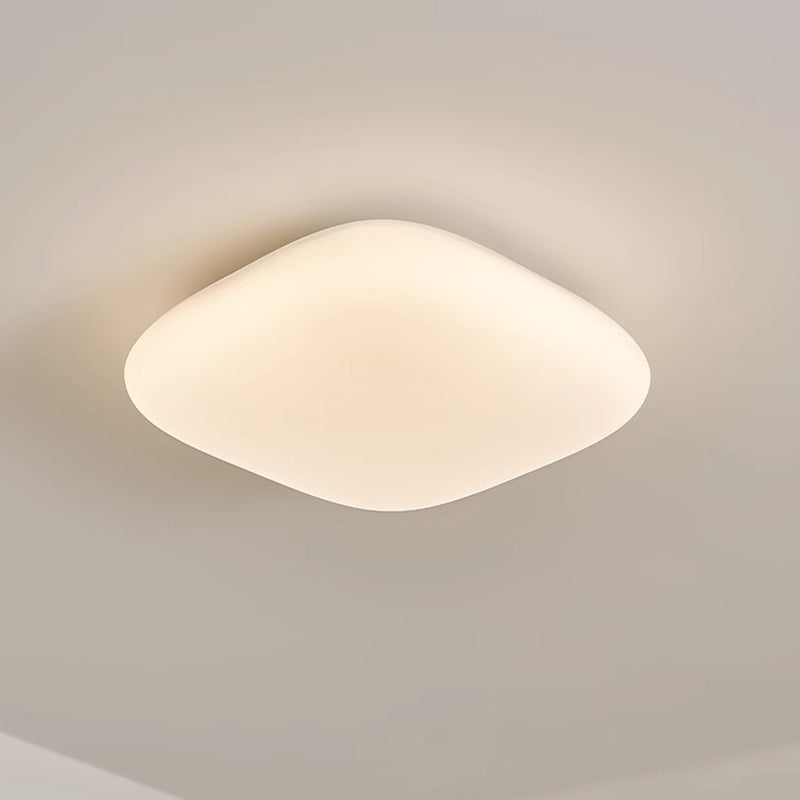 Modern Minimalist Square Iron PE LED Flush Mount Ceiling Light For Bedroom