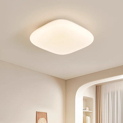 Modern Minimalist Square Iron PE LED Flush Mount Ceiling Light For Bedroom